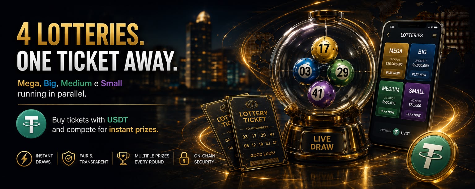 VyronX Lottery β 4 Lotteries, One Ticket Away